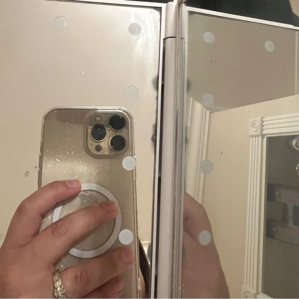 Touch trifold dimmable led Makeup Mirror